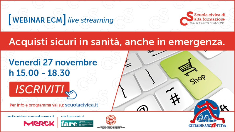 ACQUISTI SICURI IN SANITA', ANCHE IN EMERGENZA